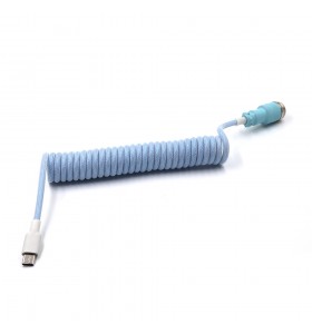  5PIN male GX16 Electroplated light blue head  Aviator  to Type-c  and usb to 5pin gx16  female wire cable set 